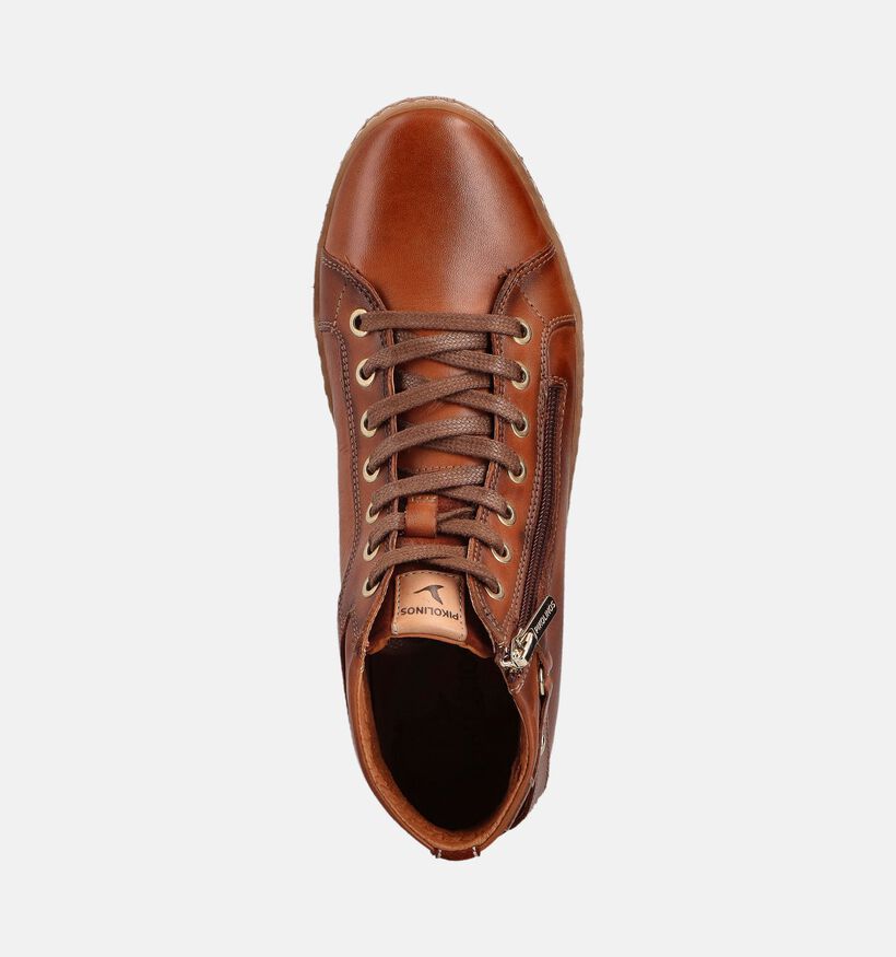 Pikolinos Lanzarote Baskets montantes en Cognac pour femmes (379225) - pour semelles orthop&eacute;diques