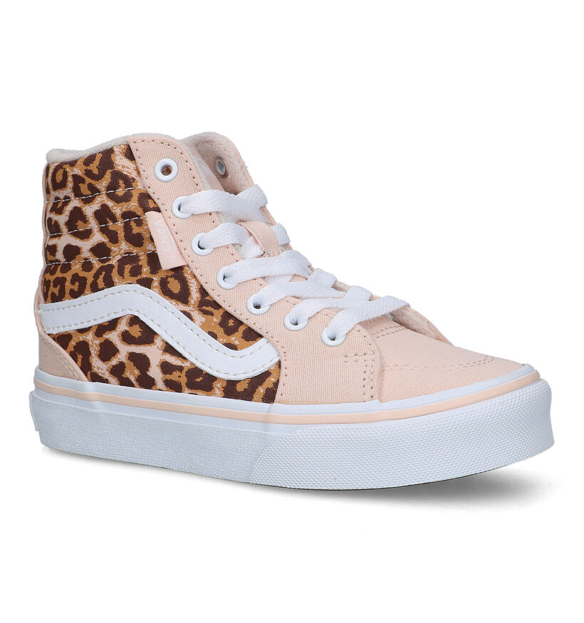 Vans Filmore Hi Baskets de skate en Rose pour filles (321076)