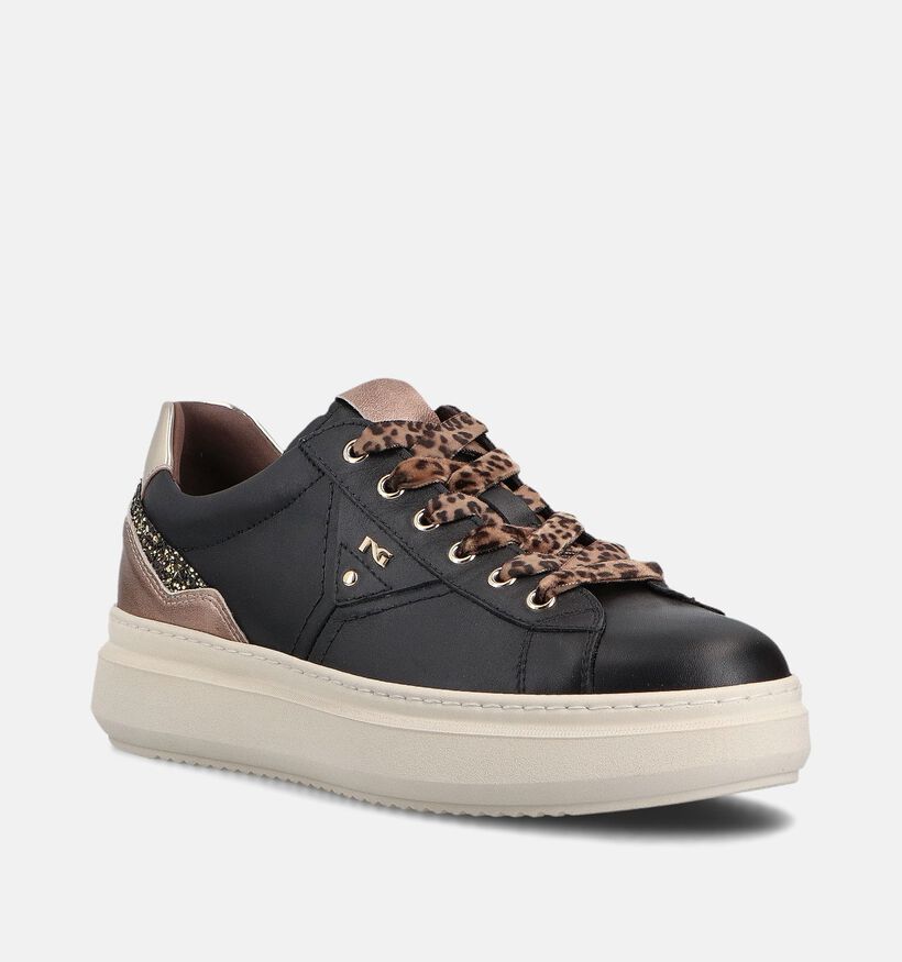 NeroGiardini Zwarte Sneakers voor dames (364844) - geschikt voor steunzolen