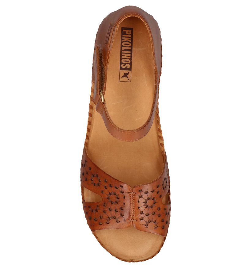 Lichtbeige Sandalen Pikolinos Margarita in leer (256426)