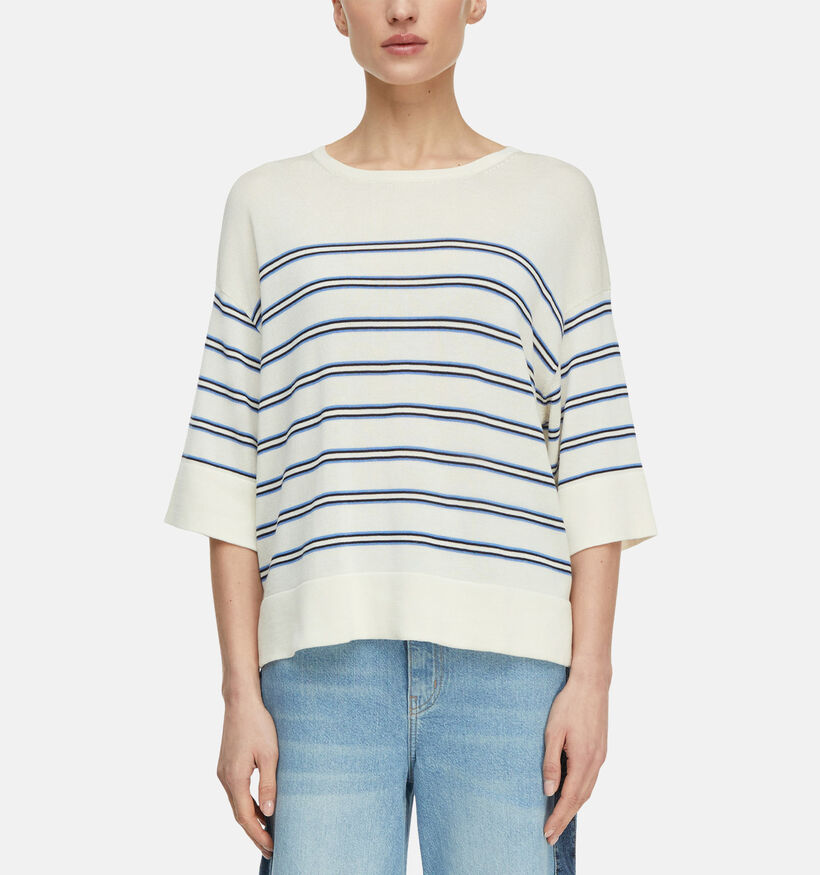 comma Ecru/Blauwe Trui voor dames (373155)
