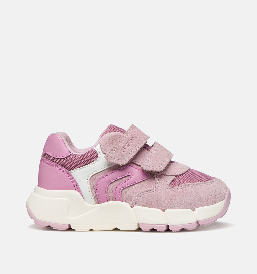 Geox Flexyper Baskets en Rose pour filles (370154) - pour semelles orthop&eacute;diques