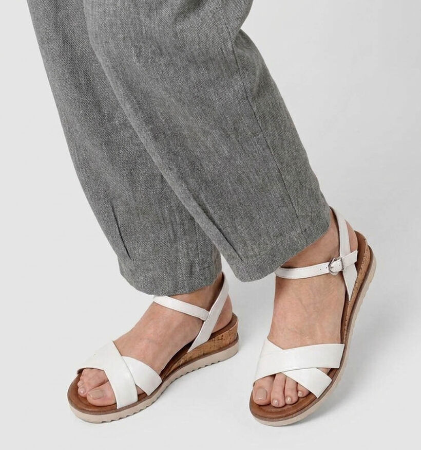 Tamaris Witte Sandalen met Sleehak voor dames (371677)