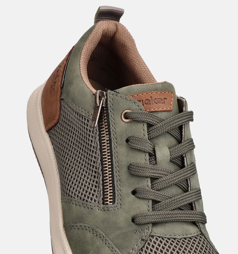 Rieker Kakigroene Sneakers voor heren (367583) - geschikt voor steunzolen