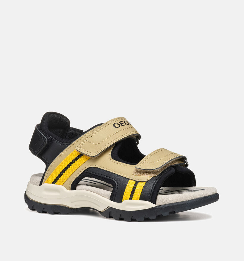 Geox Borealis Zwarte/Beige Sandalen voor jongens (352924)
