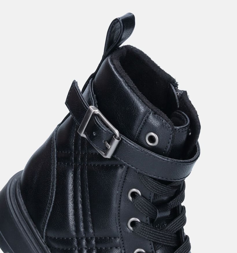 Milo & Mila Bottines robustes en Noir pour filles (346918) - pour semelles orthopédiques