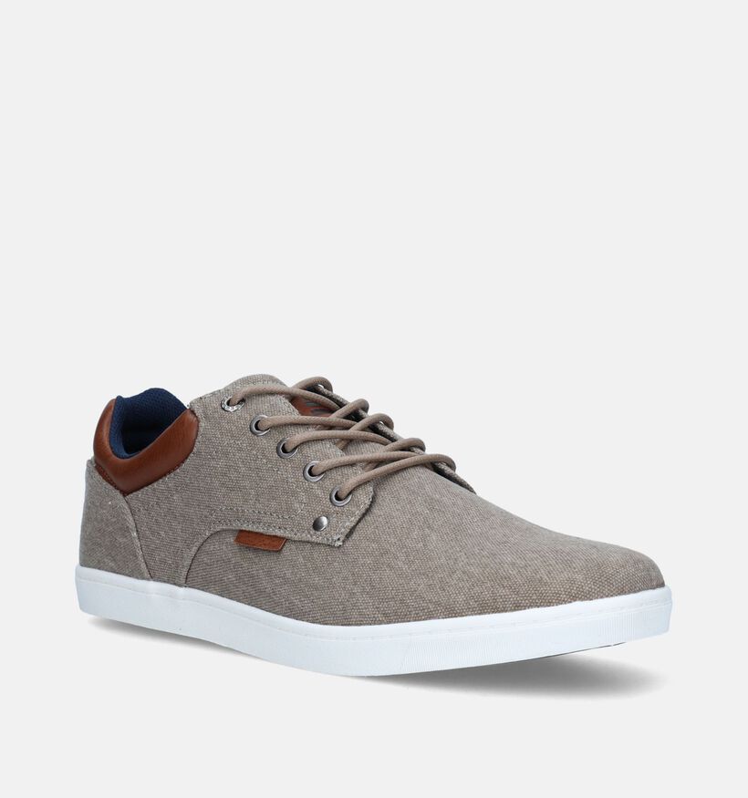 Bullboxer Beige Veterschoenen voor heren (336659) - geschikt voor steunzolen