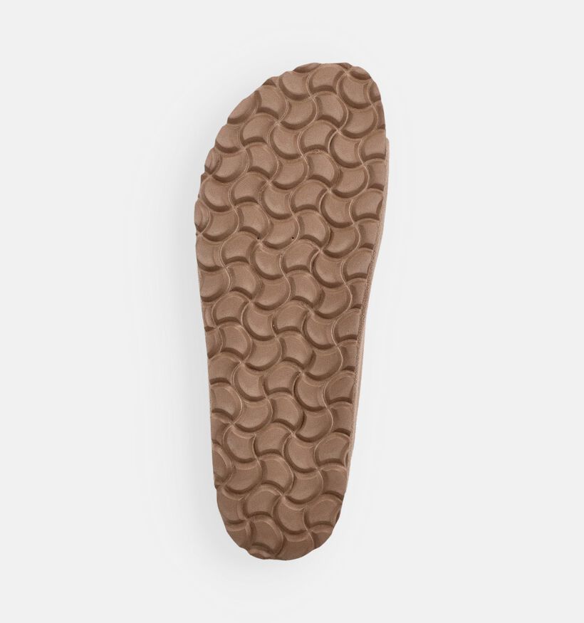 Billowy Sandalia Nu-pieds plates en Marron pour femmes (377838)
