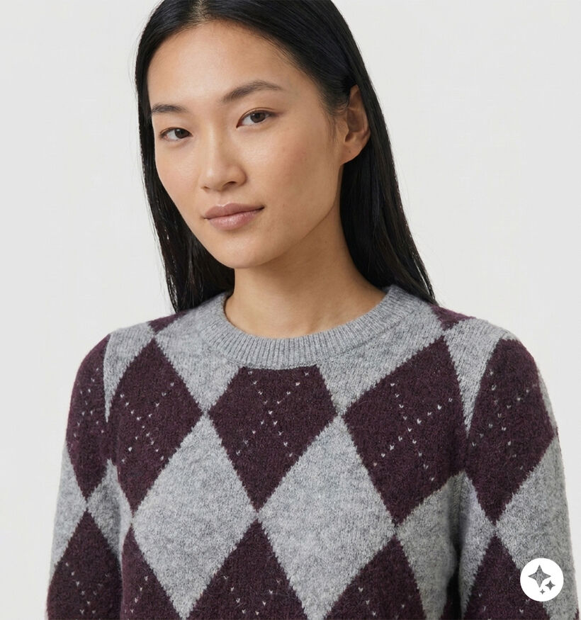 comma Pull en Gris pour femmes (381683)