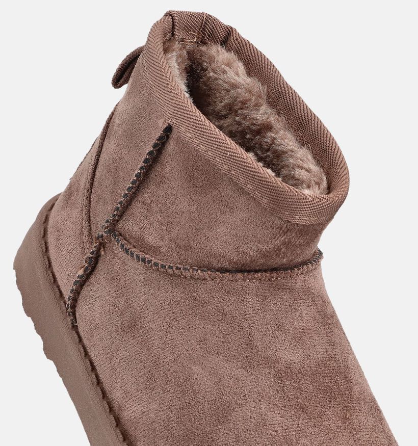 Braqeez Taupe Winterboots voor meisjes (364619) - geschikt voor steunzolen