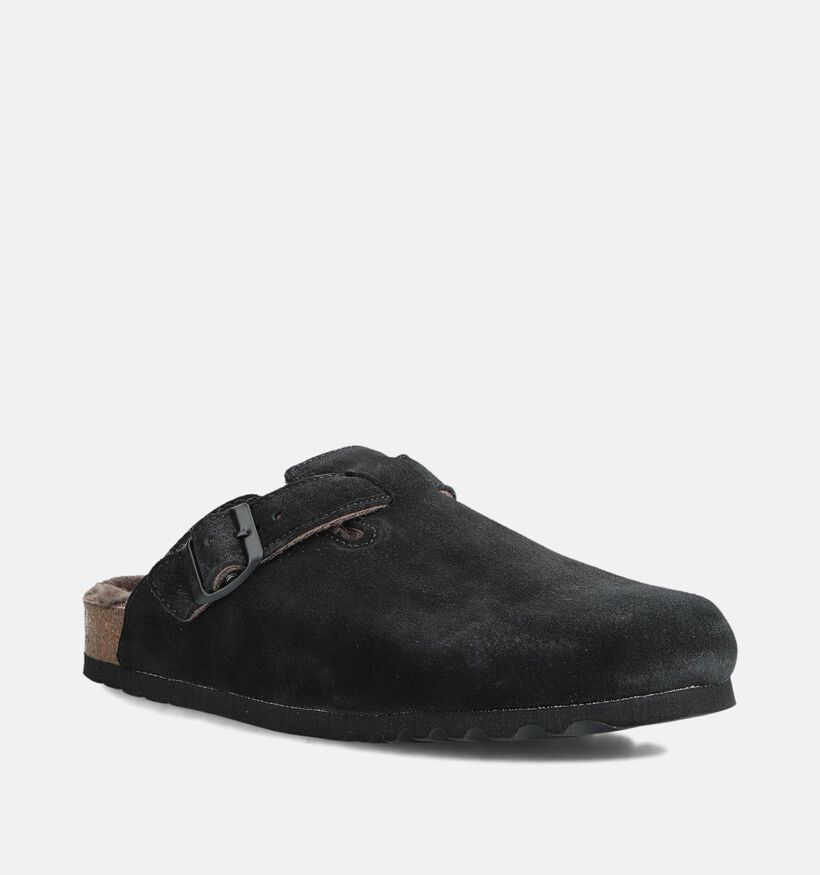 Scholl Olivier Fur Zwarte Slippers voor heren (370644)
