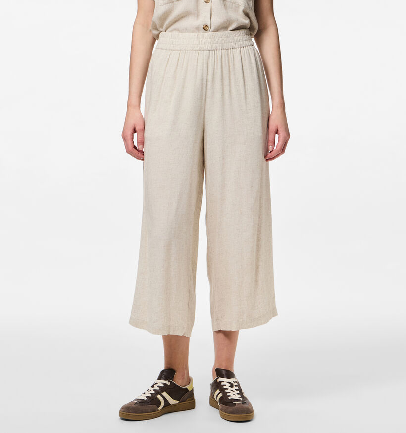 Pieces Pia Pantalon jupes-culottes en Beige pour femmes (351115)