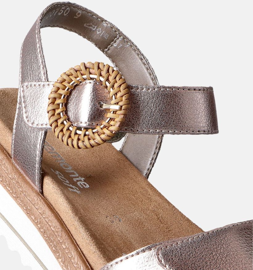 Remonte Gouden Sandalen met Sleehak voor dames (354854) - geschikt voor steunzolen