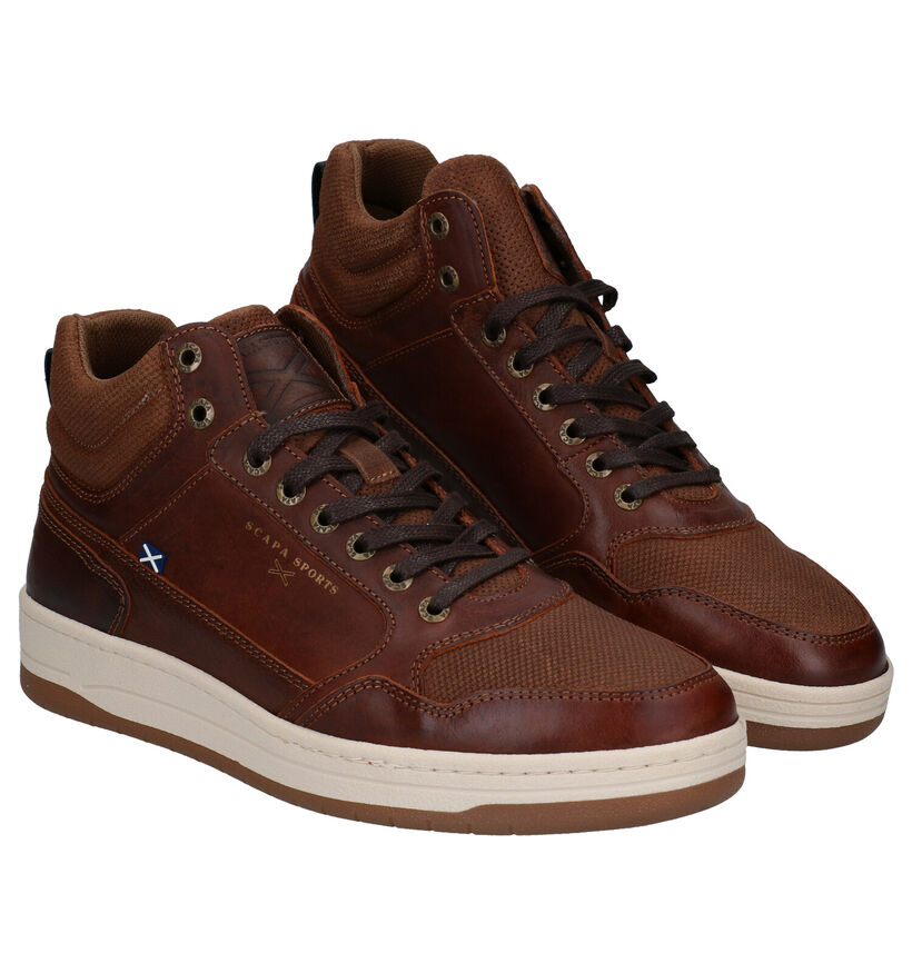 Scapa Chaussures hautes en Cognac en cuir (281337)