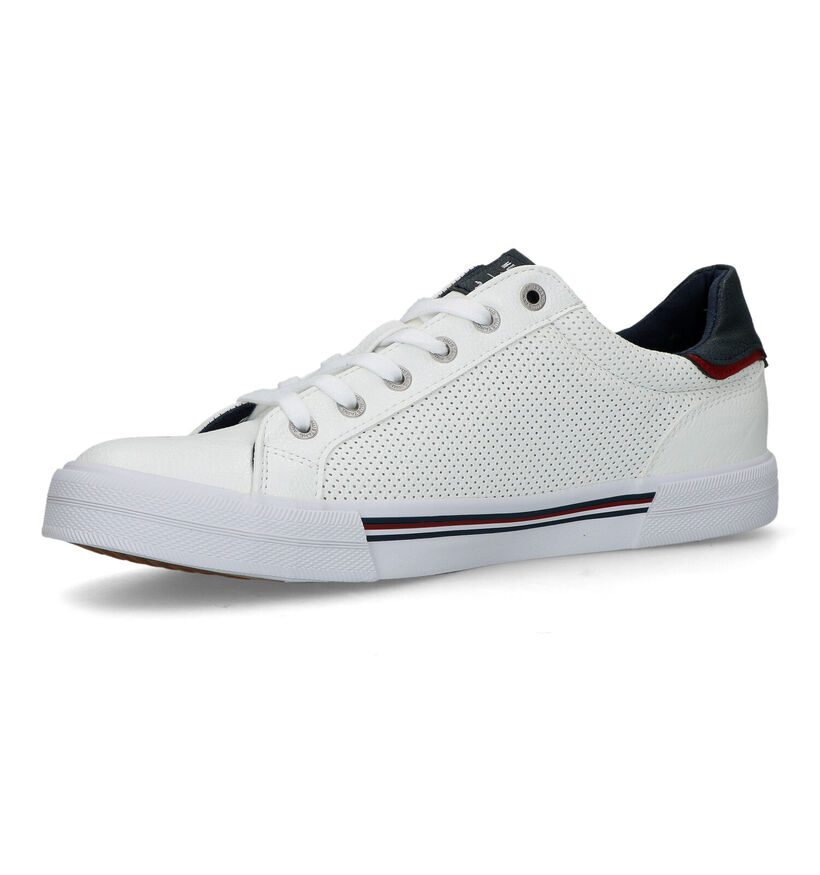 Mustang Chaussures à lacets en Blanc pour hommes (336655) - pour semelles orthopédiques