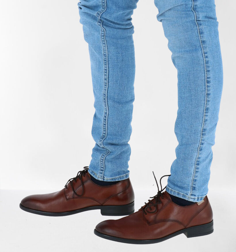 Pikolinos Bristol Cognac Geklede Veterschoenen in leer (289163)