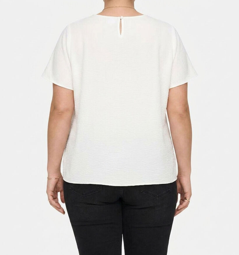 ONLY Carmakoma Carmetta Life Witte T-shirt voor dames (374866)