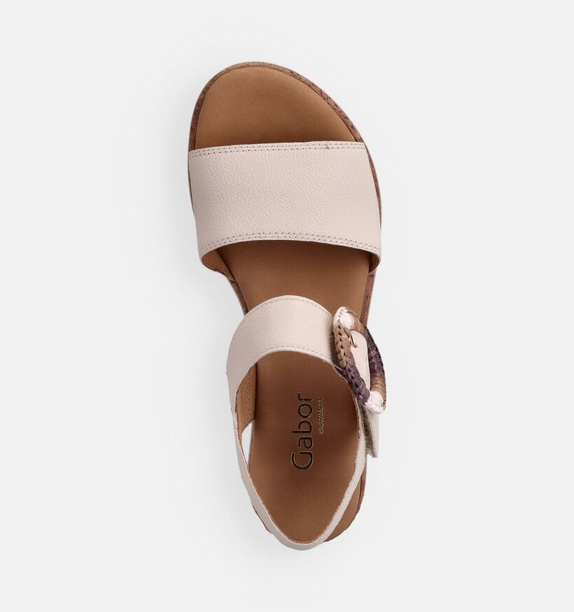 Gabor Beige Sandalen op Sleehak voor dames (371161)