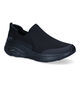 Skechers Arch Fit Banlin Zwarte Instappers in stof (301198)