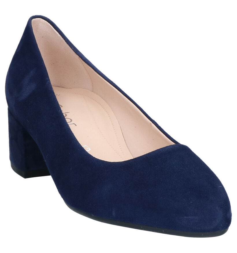 Gabor Soft Move Blauwe Pumps in daim (271511)