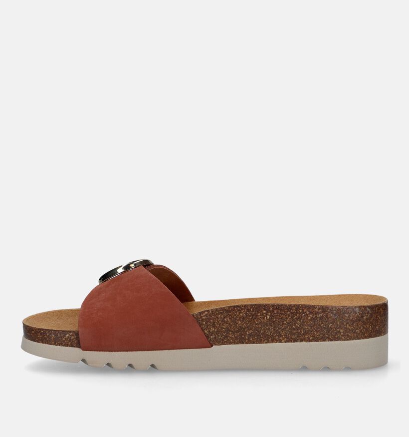 Scholl Malibu Mule Nu-pieds en Brun en cuir (336772)