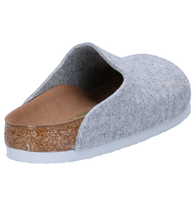 Birkenstock Amsterdam Vegan Pantoufles en Gris en textile (294812)