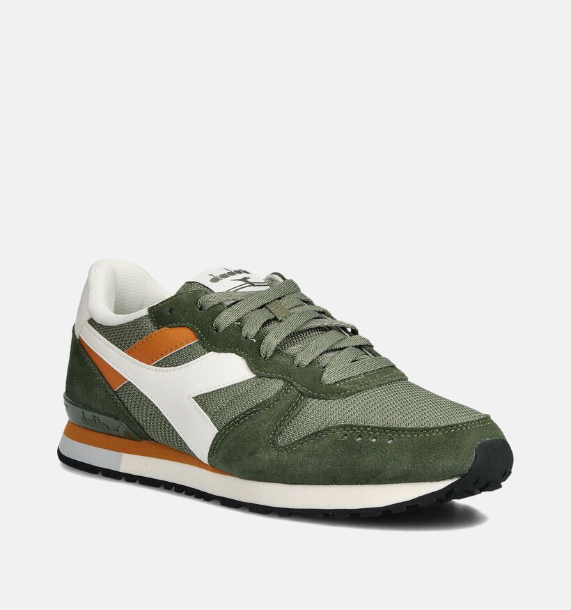 Diadora Camaro M2 Baskets en Vert kaki pour hommes (361378) - pour semelles orthopédiques