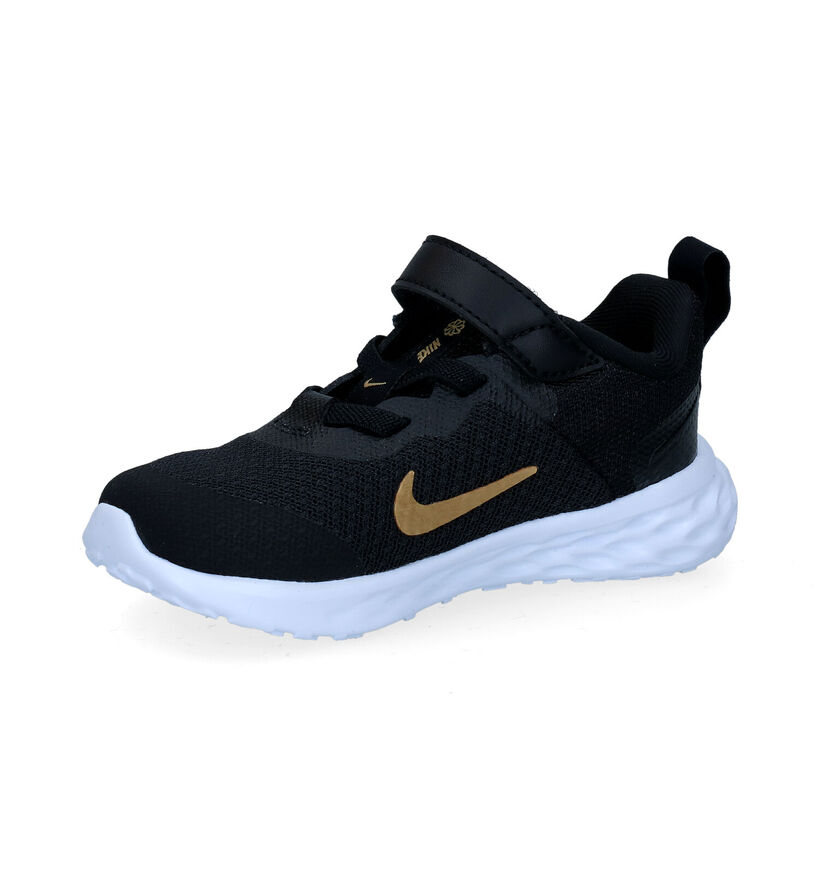 Nike Revolution 6 TD Baskets en Noir en textile (299889)