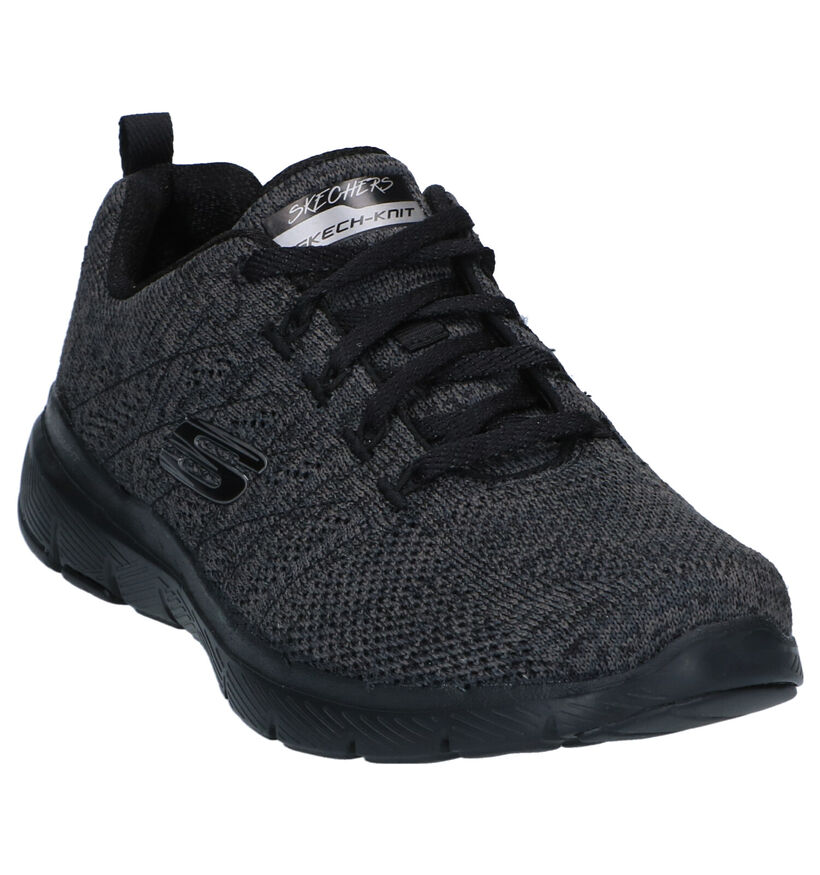 Skechers Flex Appeal Baskets en Noir en textile (293949)