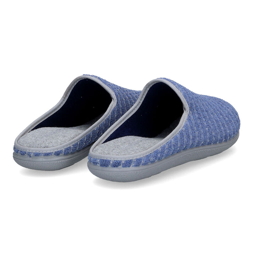 Hush Puppies Caban Pantoufles en Bleu en textile (308852)