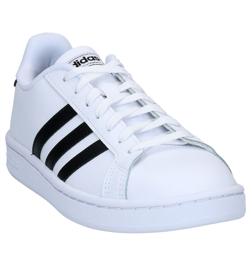 adidas Grand Court Witte Sneakers in kunstleer (284594)