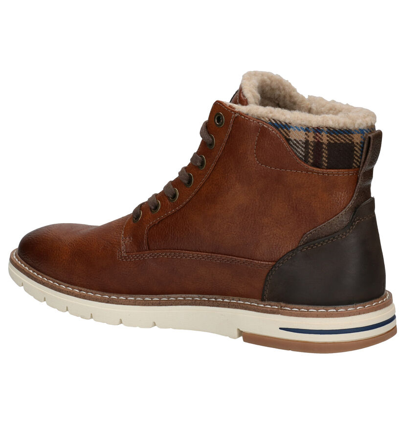 Mustang Chaussures hautes en Cognac en simili cuir (280938)