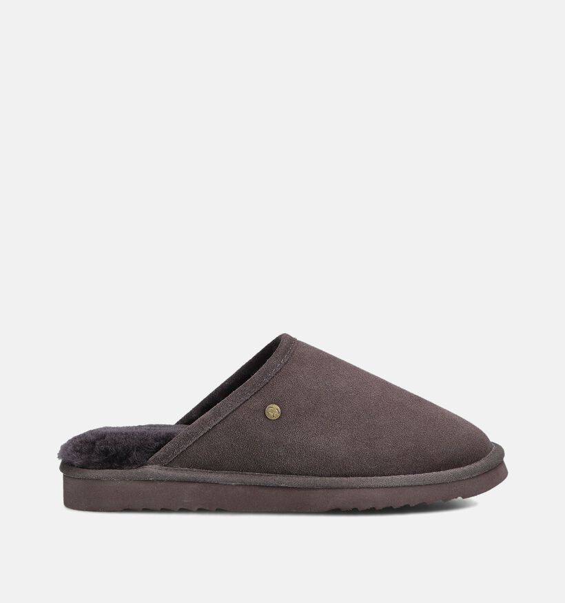 Warmbat Classic Pantoufles ouvertes en Brun fonc&eacute; pour hommes (379288)