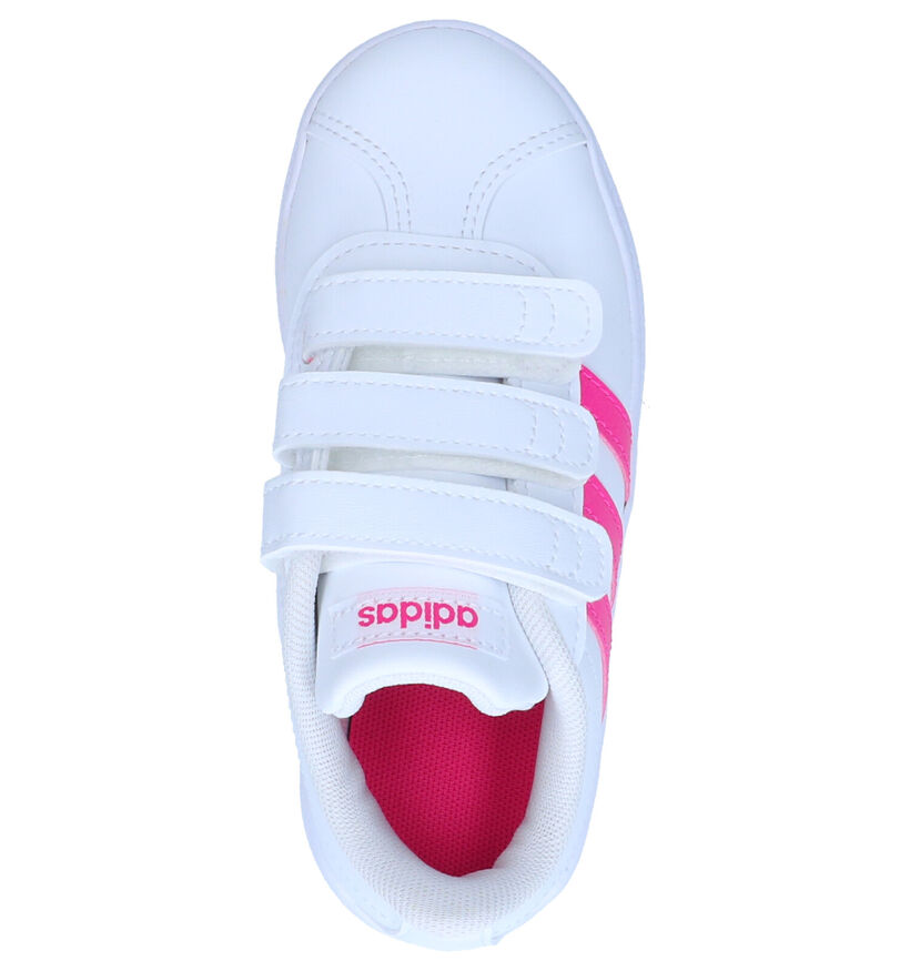 adidas VL Court 2.0 Witte Sneakers in kunstleer (264851)