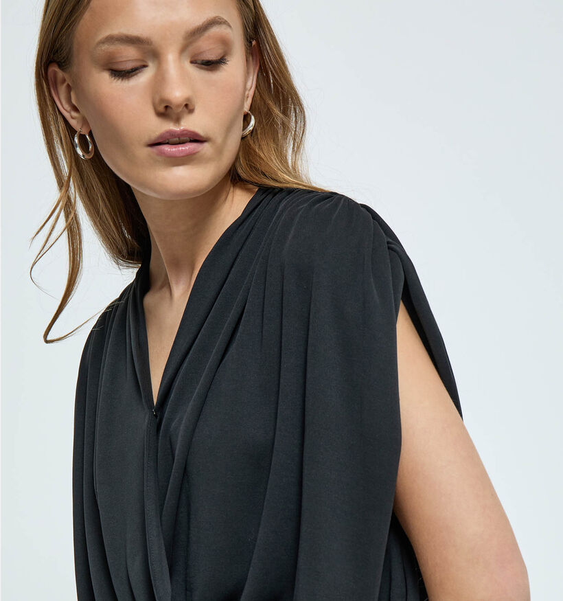 Minus Elvie Modal Wrap Zwarte Blouse voor dames (359238)