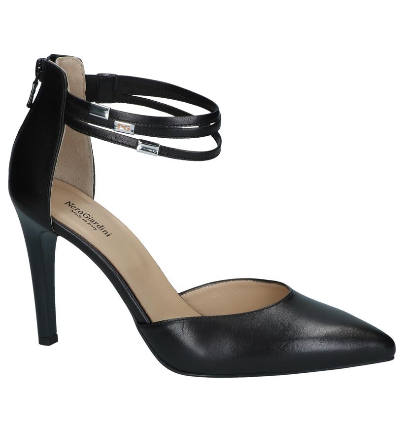 Zwarte Pumps met Bandje NeroGiardini in leer (244455)