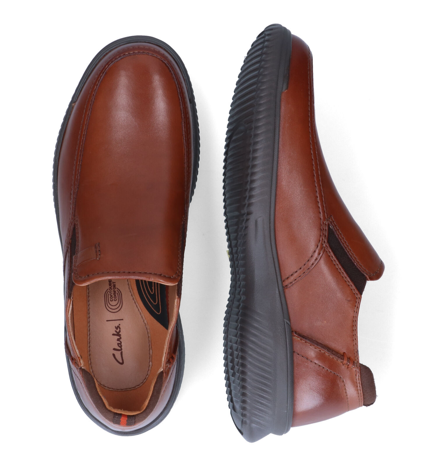 Clarks Donaway Step Cognac Instappers Heren Lage schoenen Online op TORFS.BE