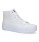 Calvin Klein Vulc Flatform Witte Sneakers in stof (321041)