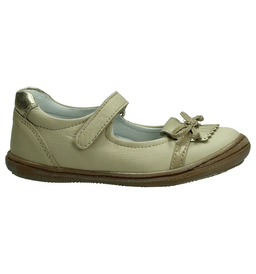 Hampton Bays Beige Ballerina's met Bandje in leer (189879)