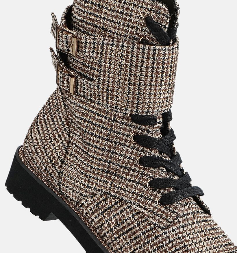 La Strada Boots à lacets en Beige pour femmes (361768)