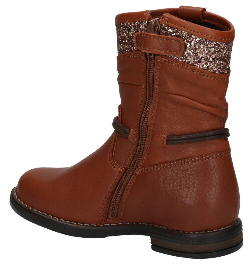 Little David Bottes courtes en Cognac en cuir (282862)