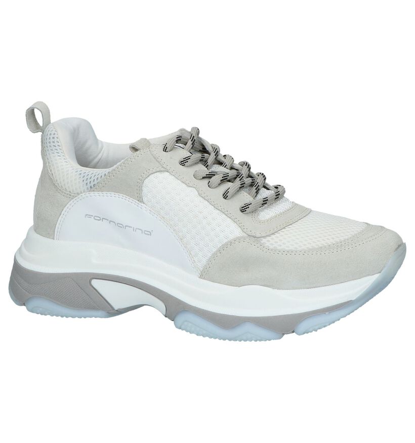 Fornarina Super Witte Sneakers in leer (223742)