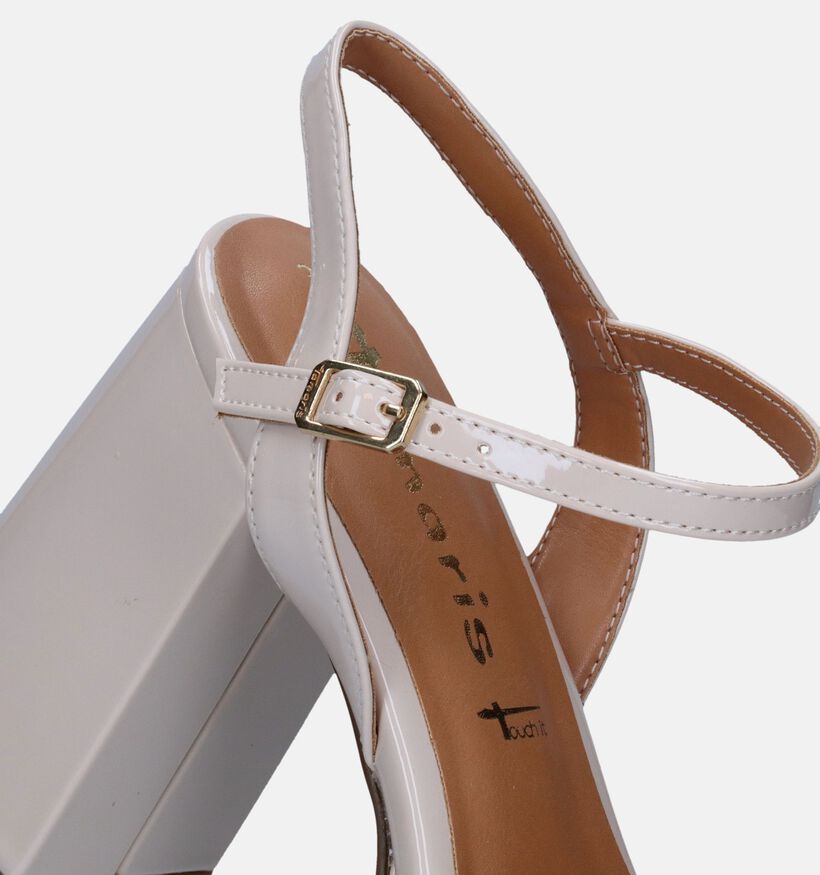 Tamaris Sandales avec talon carré en Beige pour femmes (338246)