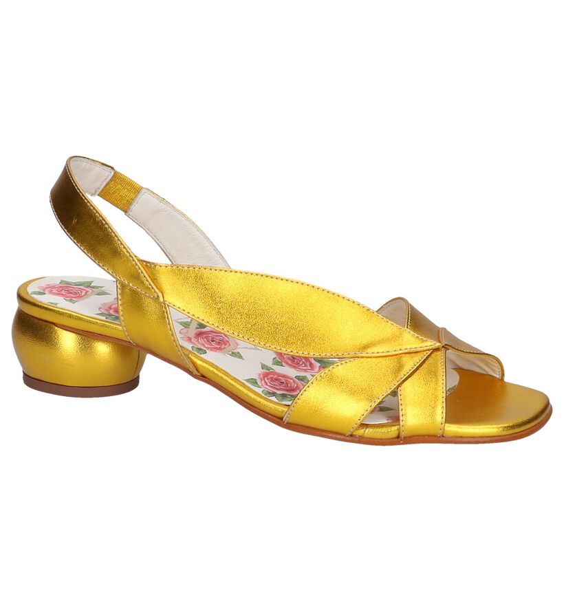 JHay Sandales à talons en Jaune en cuir (247949)
