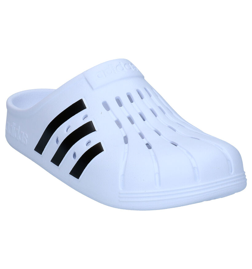 adidas Adilette Clog Witte Slippers in kunststof (291825)