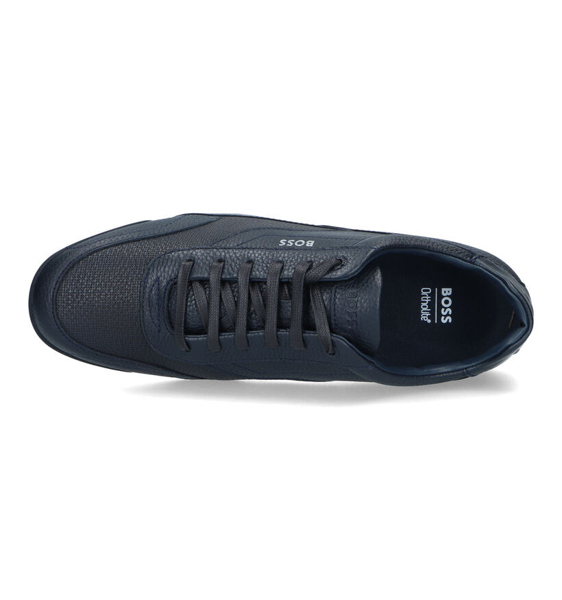 BOSS Saturn Low Chaussures à lacets en Bleu pour hommes (331943) - pour semelles orthopédiques