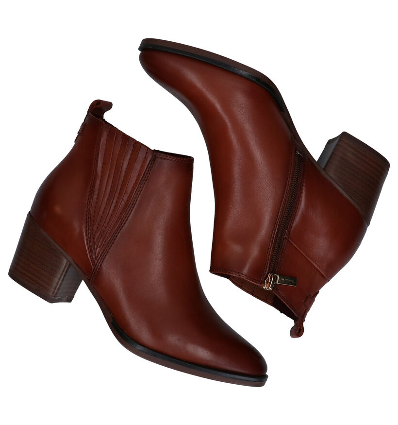 Tamaris Anti Shokk Cognac Enkellaarzen in leer (280677)