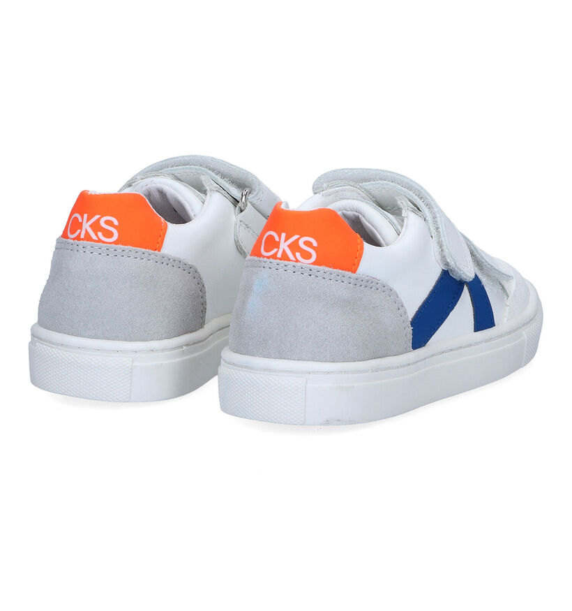 CKS Cedric Witte Velcroschoenen in leer (308261)