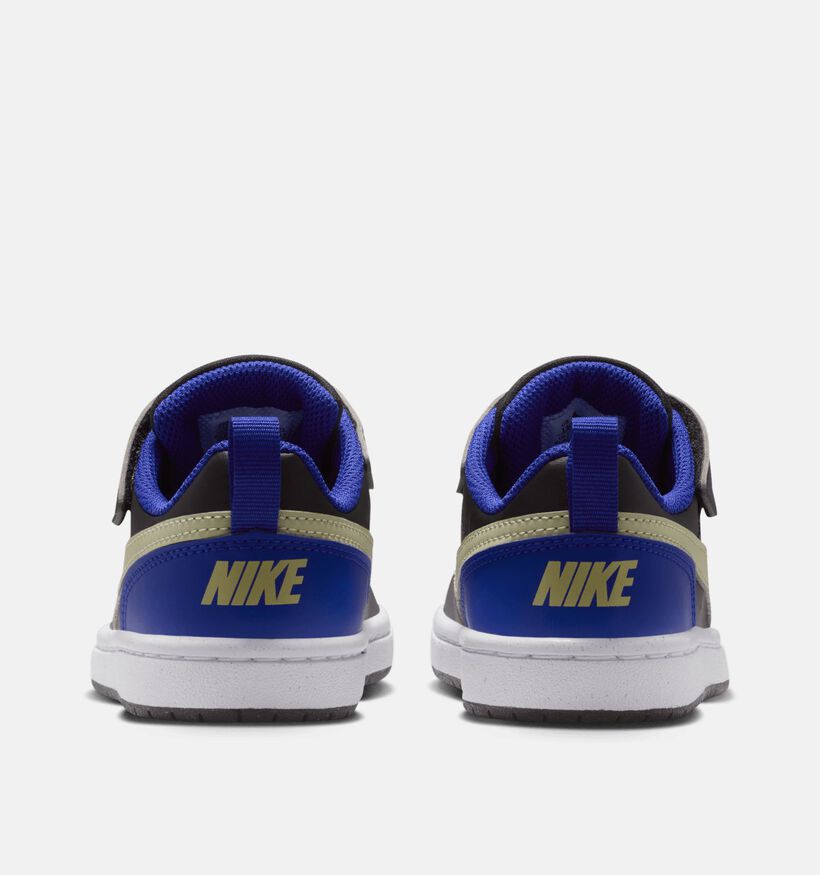 Nike Court Borough Blauwe/Zwarte Sneakers voor jongens (364607) - geschikt voor steunzolen