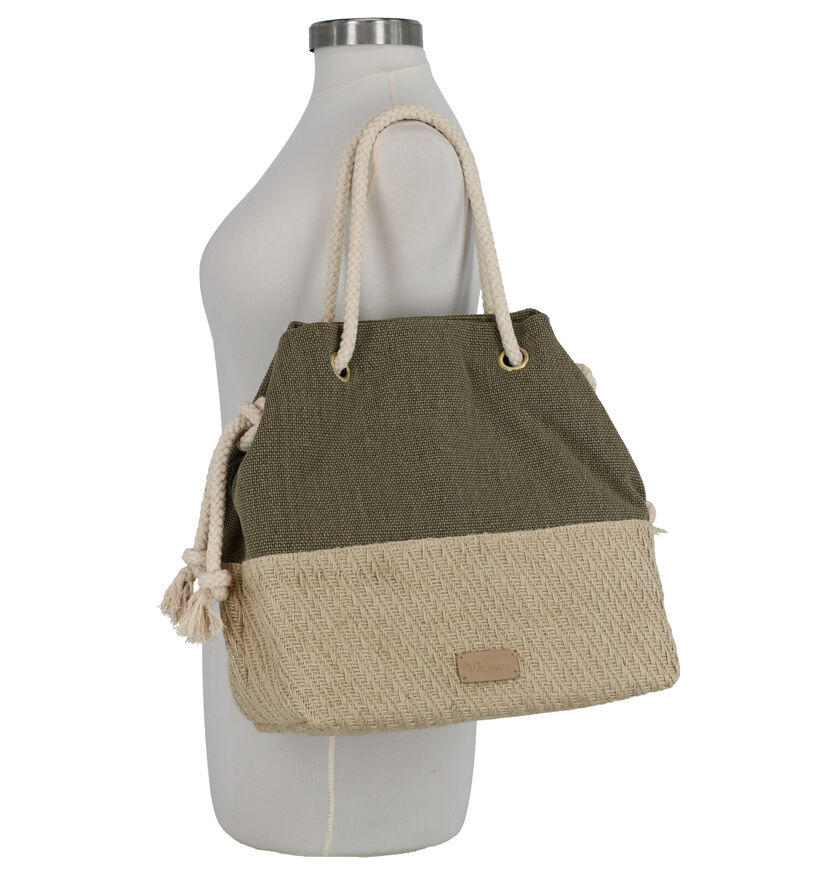 Woomen Lys Vegan Gele Shopper in stof (274834)